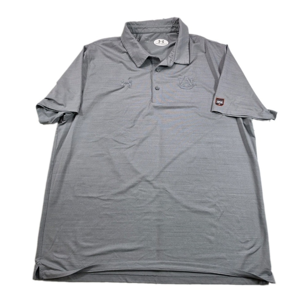 Auburn Tigers Under Armour Loose Heatgear Polo Shirt Gray Men's  3XL